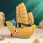 Сувенирная модель корабля «Парусник бежевый», фигурка полистоун, 15×17×9 см - Фото 1