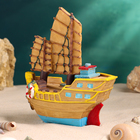 Сувенирная модель корабля «Парусник бежевый», фигурка полистоун, 15×17×9 см - Фото 3