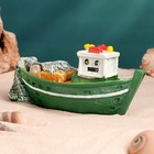 Сувенирная модель корабля «Рыбацкое судно цветное», фигурка полистоун, 16×7×7 см - Фото 6