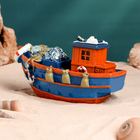 Сувенирная модель корабля «Рыбацкое судно цветное», фигурка полистоун, 16×7×7 см - Фото 9