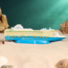 Сувенирная модель корабля «Теплоход многоярусный», фигурка полистоун, 16 см - Фото 4