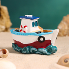 Сувенирная модель корабля «Рыбацкое судно у рифов», фигурка полистоун, 10×6×6 см - Фото 1