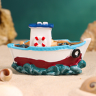 Сувенирная модель корабля «Рыбацкое судно у рифов», фигурка полистоун, 10×6×6 см - Фото 4