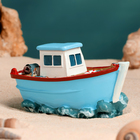 Сувенирная модель корабля «Рыбацкое судно у рифов», фигурка полистоун, 10×6×6 см - Фото 6
