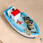 Сувенирная модель корабля «Рыбацкое судно с канатом», фигурка полистоун, 19×7×8 см - Фото 2