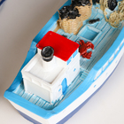 Сувенирная модель корабля «Рыбацкое судно с канатом», фигурка полистоун, 19×7×8 см - Фото 5