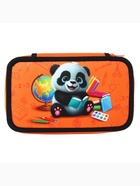 Пенал школьный, 2 секции, 12.5×20.5×4 см«Панда» - Фото 2