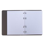 Тетрадь на кольцах Calligrata A5, 120 листов, в клетку, пластиковая обложка, блок офсет, серая - Фото 6