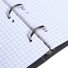 Тетрадь на кольцах Calligrata A5, 120 листов, в клетку, пластиковая обложка, блок офсет, серая - Фото 7