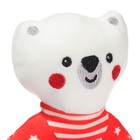 Мягкая погремушка на колечке Крошка Я «Медвежонок. Новогодний», текстиль, в пакете - Фото 4