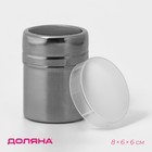 Диспенсер для сахарной пудры Доляна, 100 мл, 6×8 см, хромированный - Фото 1