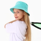 Панама детская для девочки «Ракетки», бирюзовая, р-р 54 10133751