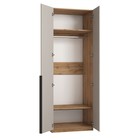 Шкаф для одежды «Авелона», 800×557×2200 мм, 2 двери, ЛДСП, цвет кашемир серый / дуб вотан - Фото 2