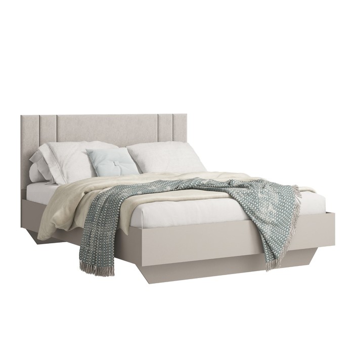 Кровать «Авелона», 1600×2000 мм, цвет кашемир серый / велюр терра серый - Фото 1