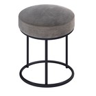 Банкетка в прихожую, 400×400×480 мм, цвет металл чёрный муар/нубук капучино тёмный - Фото 2