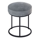 Банкетка в прихожую, 400×400×480 мм, цвет металл чёрный муар/нубук сталь - Фото 1