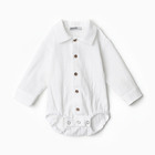 Боди-рубашка для мальчика MINAKU, цвет белый, рост 86-92 - фото 12161641