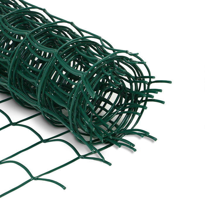 Сетка садовая, 0.5×5 м, ячейка квадрат 83×83 мм, пластиковая, зелёная, Greengo, в рулоне