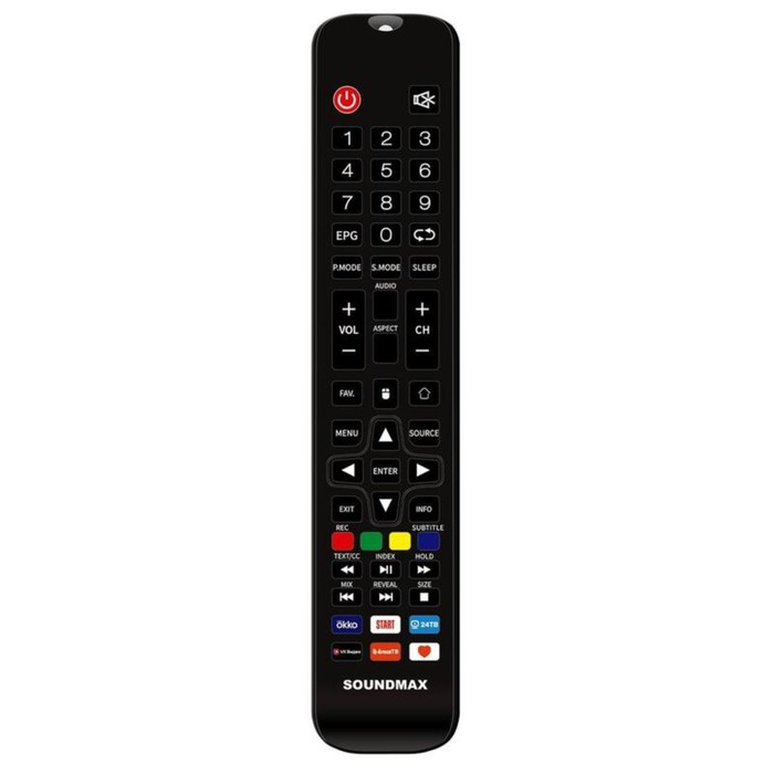 Телевизор Soundmax SM-LED32M13, 32", 1366x768, DVB-T/T2/C, HDMI 2, USB 2, чёрный