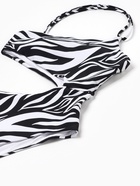 Купальный костюм слитный с разрезом MINAKU, размер 44, с принтом зебра - Фото 6