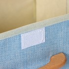 Короб для хранения с крышкой LaDо́m «Франческа», 33×25×19,5 см, цвет голубой - Фото 4