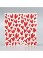 Коробка для конфет, кондитерская упаковка, 9 ячеек, «Я люблю тебя», сердечки, 14.5 х 14.5 х 3.5 см 10226863