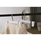 Вешалки для брюк и юбок LaDо́m Eliot, 29×15 см, 3 шт., с зажимами, белые - Фото 8