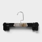 Вешалки для брюк и юбок LaDо́m Eliot, 29×15 см, 3 шт., с зажимами, чёрные - Фото 8