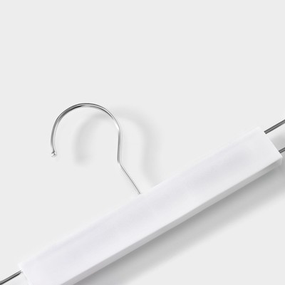 Вешалки для брюк и юбок с зажимами Доляна, 29,5×13 см, 10 шт, цвет белый