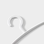 Плечики - вешалки с антискользящей накладкой Доляна, 40×19,5 см, 5 шт, цвет белый - Фото 3