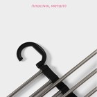 Вешалка для брюк и юбок Доляна, 30×18×12.5 см, 5 спиц, раздвижная, чёрная - Фото 2