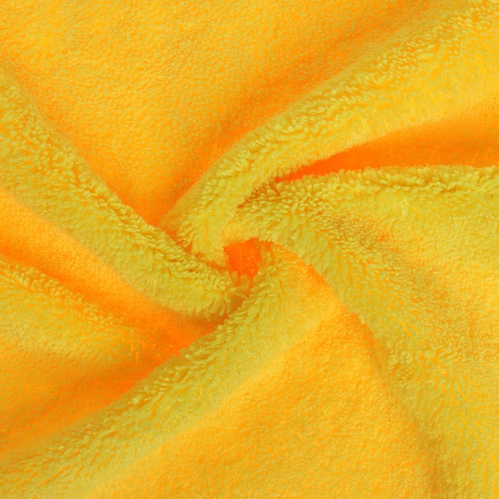 Салфетка из мягкой микрофибры пушистая, полирующая, 40 х 40 см, 400 г/м2, желтая - фото 1909540985