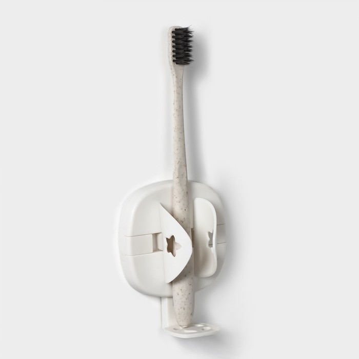 Держатель для электрических зубных щёток, 8,5×7×4 см, цвет белый