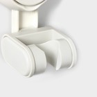 Держатель для душевой лейки на присоске, регулируемый, 6.8×5.5×12 см, белый - Фото 4