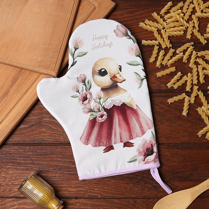 Варежка - прихватка «Доляна. Уточка», 20×28 см, ватин 250 г/м² - Фото 1