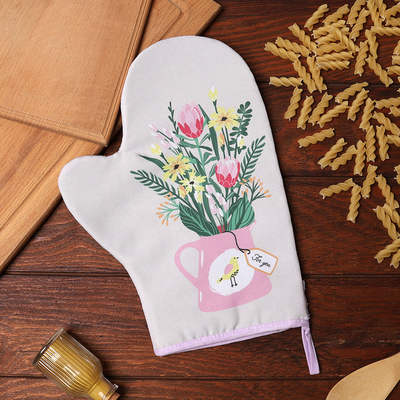 Варежка-прихватка «Доляна. Букет», 20×28 см, 35% хлопок, 65% п/э, ватин 250 г/м²