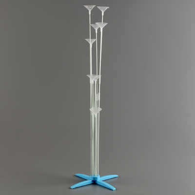 Стойка для шаров 80 см на 8 шаров, основание крест (голубой)