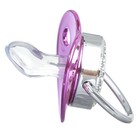 Соска - пустышка силиконовая ортодонтическая M&B «BABY», от 12 мес., с колпачком, розовый/серебро, стразы - Фото 5