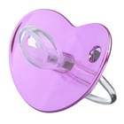 Соска - пустышка силиконовая ортодонтическая M&B «JUICY», от 12 мес., с колпачком, розовый/серебро, стразы - Фото 2