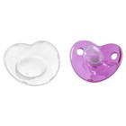 Соска - пустышка силиконовая ортодонтическая M&B «JUICY», от 12 мес., с колпачком, розовый/серебро, стразы - Фото 4