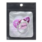 Соска - пустышка силиконовая ортодонтическая M&B «JUICY», от 12 мес., с колпачком, розовый/серебро, стразы - Фото 6