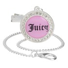 Соска - пустышка силиконовая ортодонтическая M&B JUICY, от 6 мес., с колпачком, держатель - цепочка, розовая, со стразами - Фото 9