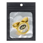 Соска - пустышка силиконовая ортодонтическая «Корона», от 12 мес., с колпачком, цвет золотой/черный, стразы - Фото 5