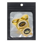 Соска - пустышка силиконовая ортодонтическая «Корона», от 6 мес., с колпачком + держатель - цепочка, цвет золотой/черный, стразы - Фото 8