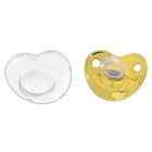 Соска - пустышка силиконовая ортодонтическая M&B «Бриллиант», от 12 мес., с колпачком, золотой/черный, стразы - Фото 3