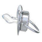 Соска - пустышка силиконовая ортодонтическая M&B «Мишка», от 12 мес., с колпачком, цвет серебро, стразы - Фото 4