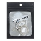 Соска - пустышка силиконовая ортодонтическая «Мишка», от 6 мес., с колпачком + держатель - цепочка, цвет серебренный, стразы - Фото 8