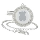 Соска - пустышка силиконовая ортодонтическая «Мишка», от 6 мес., с колпачком + держатель - цепочка, цвет серебренный, стразы - Фото 9