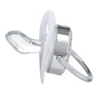 Соска - пустышка силиконовая ортодонтическая M&B «Я люблю маму», от 6 мес., с колпачком, держатель - цепочка, серебряный, стразы - Фото 5