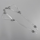 Ремешок для обуви, силиконовый, 34 см, 8 мм, 2 шт., прозрачный - Фото 2